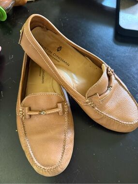 MARTIN DINGMAN Wallace Leather Grain Tan Horse Bit Men's Driving Loafer